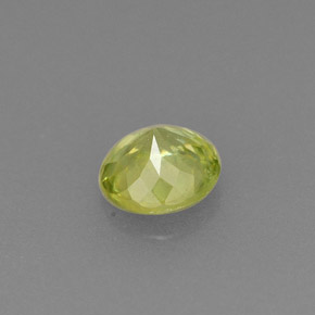 0.39캐럿 천연 노란빛 그린 스펜(티타나이트), 라운드 컷, 4.57 mm, VS