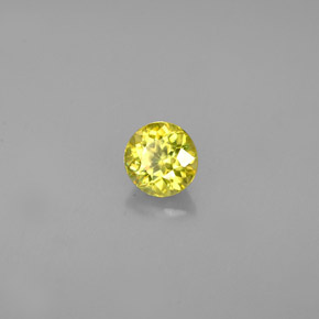 0.45캐럿 천연 녹빛 골든 스펜(티타나이트), 라운드 컷, 4.45 mm, VVS-VS