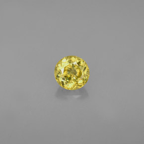 0.47캐럿 천연 녹빛 골든 스펜(티타나이트), 라운드 컷, 4.56 mm, VVS-VS