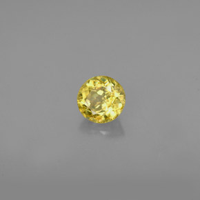 0.47캐럿 천연 녹빛 골든 스펜(티타나이트), 라운드 컷, 4.56 mm, VVS-VS