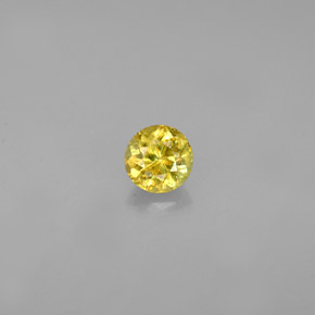 0.34캐럿 천연 녹빛 골든 스펜(티타나이트), 라운드 컷, 4.15 mm, VS