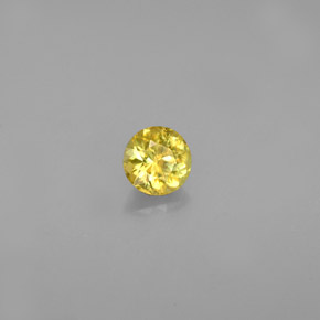 0.34캐럿 천연 녹빛 골든 스펜(티타나이트), 라운드 컷, 4.15 mm, VS