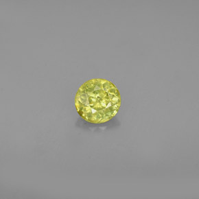 0.36캐럿 천연 노란빛 그린 스펜(티타나이트), 라운드 컷, 4.43 mm, VS-SI