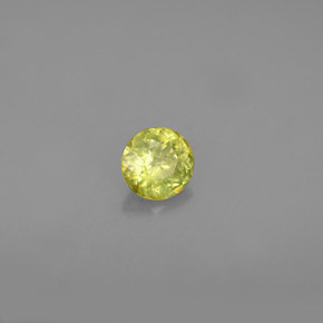 0.36캐럿 천연 노란빛 그린 스펜(티타나이트), 라운드 컷, 4.43 mm, VS-SI