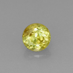 0.47캐럿 천연 녹빛 골든 스펜(티타나이트), 라운드 컷, 4.47 mm, VS