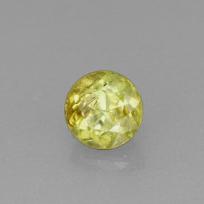 0.47캐럿 천연 녹빛 골든 스펜(티타나이트), 라운드 컷, 4.47 mm, VS