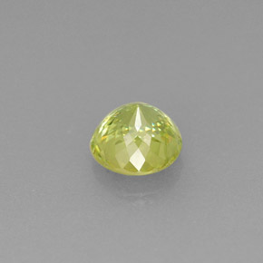 0.59캐럿 천연 노란빛 그린 스펜(티타나이트), 라운드 컷, 5.01 mm, VS
