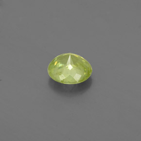 0.39캐럿 천연 녹빛 옐로우 스펜(티타나이트), 라운드 컷, 4.52 mm, VS-SI