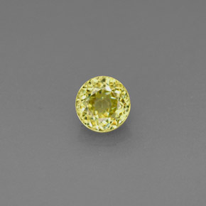 0.46캐럿 천연 골든 그린 스펜(티타나이트), 라운드 컷, 4.59 mm, VS