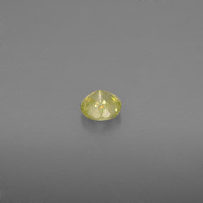 0.35캐럿 천연 녹빛 옐로우 스펜(티타나이트), 라운드 컷, 4.13 mm, VS