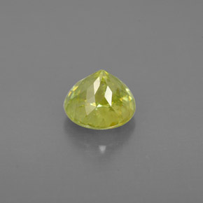1.25캐럿 천연 노란빛 그린 스펜(티타나이트), 라운드 컷, 6.08 mm, VS-SI
