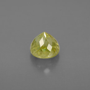 1.21캐럿 천연 노란빛 그린 스펜(티타나이트), 라운드 컷, 5.66 mm, VS-SI