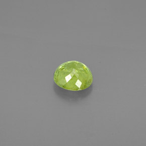 1.33캐럿 천연 노란빛 그린 스펜(티타나이트), 라운드 컷, 6.58 mm, SI