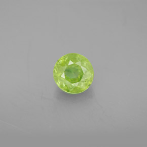 1.20캐럿 천연 노란빛 그린 스펜(티타나이트), 라운드 컷, 6.34 mm, SI
