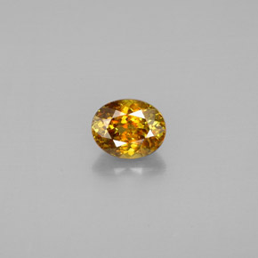 1.29캐럿 천연 멀티컬러 스펜(티타나이트), 타원형 컷, 7.1×5.7 mm, VS