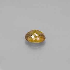1.50캐럿 천연 골든 옐로우 스펜(티타나이트), 타원형 컷, 7.6×6.2 mm, VS
