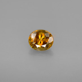 1.48캐럿 천연 멀티컬러 스펜(티타나이트), 타원형 컷, 7.3×6.3 mm, VVS-VS
