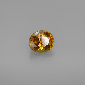 1.48캐럿 천연 멀티컬러 스펜(티타나이트), 타원형 컷, 7.3×6.3 mm, VVS-VS