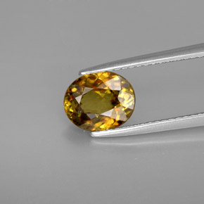 1.80캐럿 천연 멀티컬러 스펜(티타나이트), 타원형 컷, 8.5×7 mm, VVS