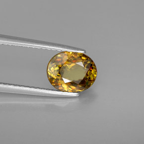1.80캐럿 천연 멀티컬러 스펜(티타나이트), 타원형 컷, 8.5×7 mm, VVS