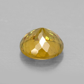 0.74캐럿 천연 골든 옐로우 스펜(티타나이트), 라운드 컷, 5.48 mm, SI