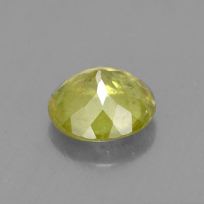 1.34캐럿 천연 노란빛 그린 스펜(티타나이트), 라운드 컷, 7.00 mm, SI
