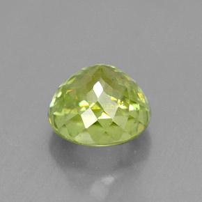 1.55캐럿 천연 노란빛 그린 스펜(티타나이트), 라운드 컷, 6.56 mm, SI