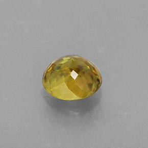 0.41캐럿 천연 녹빛 옐로우 스펜(티타나이트), 라운드 컷, 4.47 mm, VS