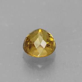 0.54캐럿 천연 골든 옐로우 스펜(티타나이트), 라운드 컷, 4.48 mm, VS