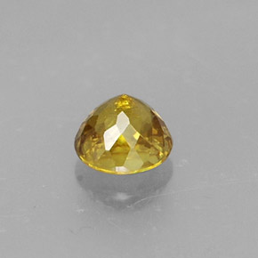 0.43캐럿 천연 골든 옐로우 스펜(티타나이트), 라운드 컷, 4.30 mm, VS
