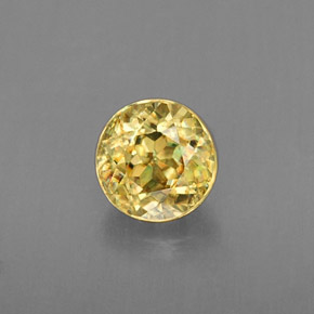 0.47캐럿 천연 골든 옐로우 스펜(티타나이트), 라운드 컷, 4.60 mm, VVS-VS