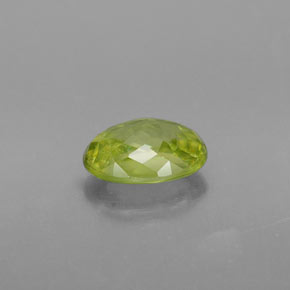 1.05캐럿 천연 골든 그린 스펜(티타나이트), 타원형 컷, 7.1×5.2 mm, VS