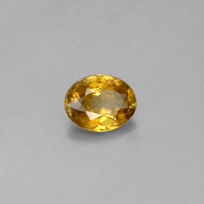 0.53캐럿 천연 골든 옐로우 스펜(티타나이트), 타원형 컷, 5.9×4.7 mm, VVS-VS