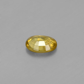0.54캐럿 천연 녹빛 옐로우 스펜(티타나이트), 타원형 컷, 6×4.9 mm, SI