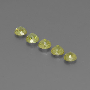 1.24캐럿 천연 골든 그린 스펜(티타나이트) 보석, 라운드 컷, 3.67 mm, VS-SI