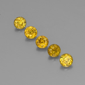1.75캐럿 천연 녹빛 골든 스펜(티타나이트) 보석, 라운드 컷, 4.16 mm, VS-SI