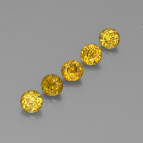 1.75캐럿 천연 녹빛 골든 스펜(티타나이트) 보석, 라운드 컷, 4.16 mm, VS-SI