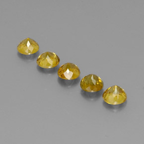 1.75캐럿 천연 녹빛 골든 스펜(티타나이트) 보석, 라운드 컷, 4.16 mm, VS-SI