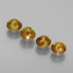 1.71캐럿 천연 노란빛 그린 스펜(티타나이트) 보석, 라운드 컷, 4.39 mm, SI
