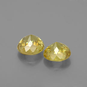 캐럿 천연 골든 그린 스펜(티타나이트) 보석, 라운드 컷, 4.93 mm, VS-SI