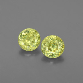 캐럿 천연 골든 그린 스펜(티타나이트) 보석, 라운드 컷, 4.60 mm, VS-SI