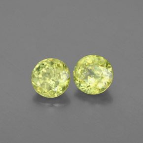 캐럿 천연 골든 그린 스펜(티타나이트) 보석, 라운드 컷, 4.60 mm, VS-SI