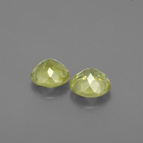 캐럿 천연 골든 그린 스펜(티타나이트) 보석, 라운드 컷, 4.60 mm, VS-SI
