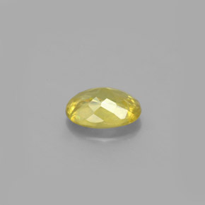 0.92캐럿 천연 녹빛 골든 스펜(티타나이트), 타원형 컷, 7.1×5.2 mm, VS-SI