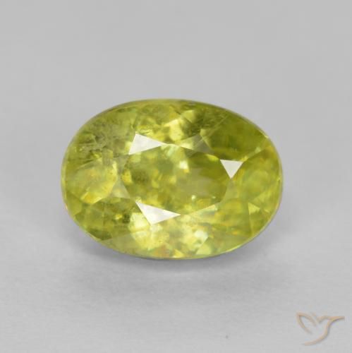1.22ct 자연스러운 미디엄 옐로우 스피네, 타원형, VS-SI