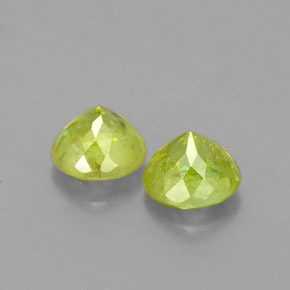 캐럿 천연 골든 그린 스펜(티타나이트) 보석, 라운드 컷, 4.60 mm, VS-SI