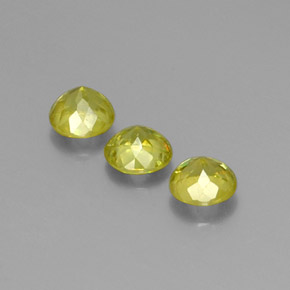 캐럿 천연 골든 그린 스피네 보석, 라운드 컷, VS-SI