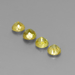 캐럿 천연 녹빛 골든 스펜(티타나이트) 보석, 라운드 컷, 4.53 mm, VS-SI