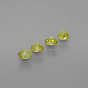 1.40캐럿 천연 골든 그린 스펜(티타나이트) 보석, 라운드 컷, 4.15 mm, VS-SI