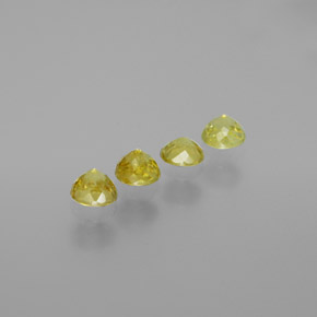 1.21캐럿 천연 골든 그린 스펜(티타나이트) 보석, 라운드 컷, 3.86 mm, VS-SI